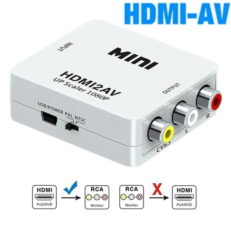 Convertidor AV RCA a HDMI 1080P