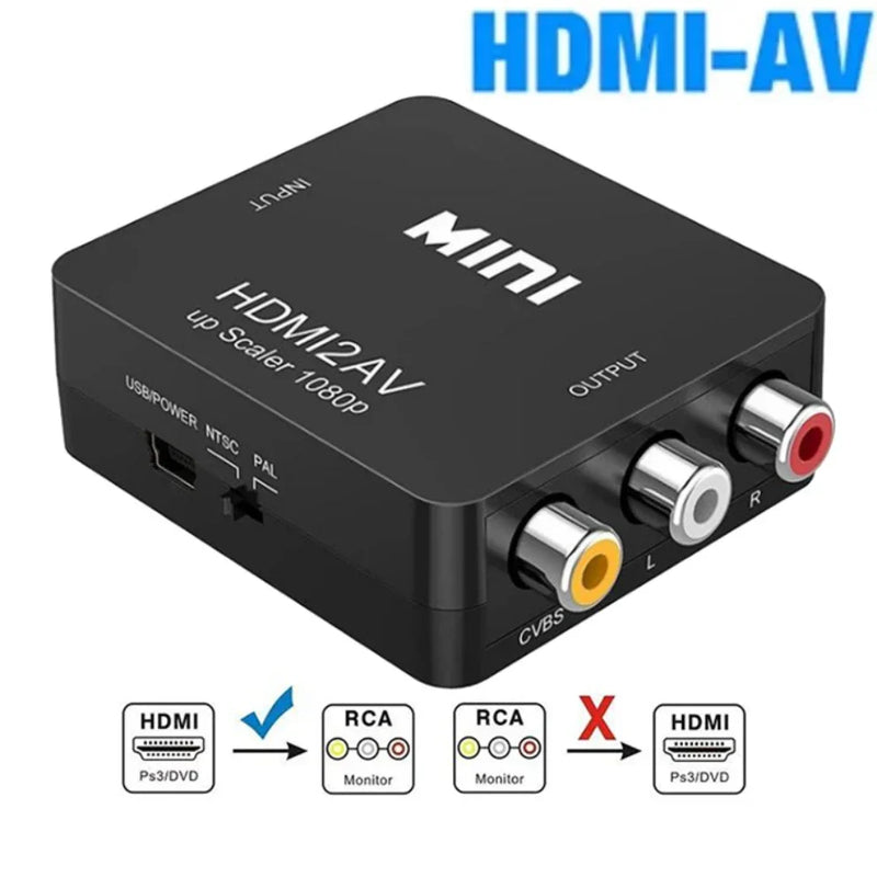 Convertidor AV RCA a HDMI 1080P