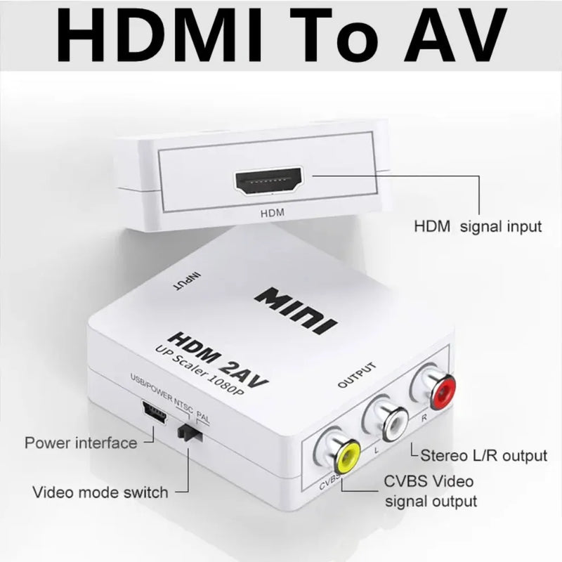 Convertidor AV RCA a HDMI 1080P