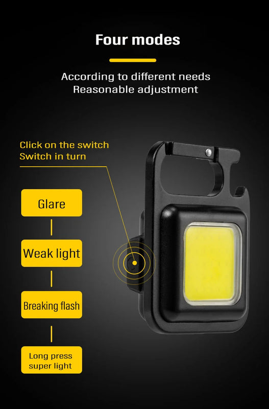 Mini Linterna Llavero Magnético