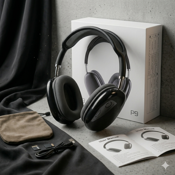 Auriculares Bluetooth P9 Pro MAX - NEGRO